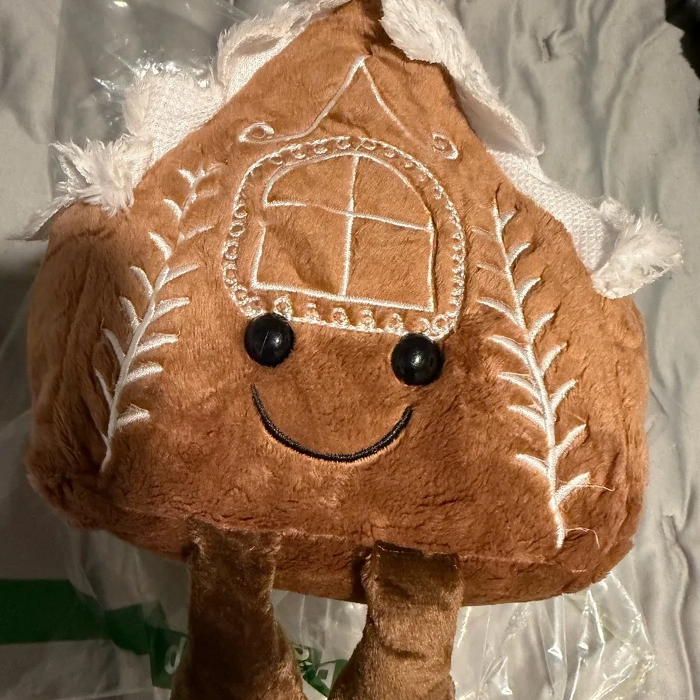 Brown Plush Gingerbread House Toy